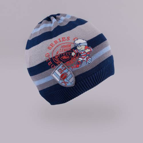 Хлопковая вязаная шапка для мальчика TuTu 3-002501 navy