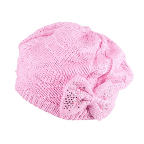 Зимняя шапка берет для девочки TuTu 3-002961 pink
