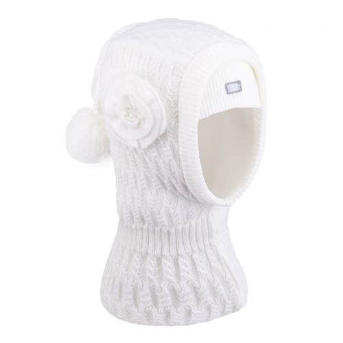 Шлем зимний для девочки TuTu 3-004352 ecru