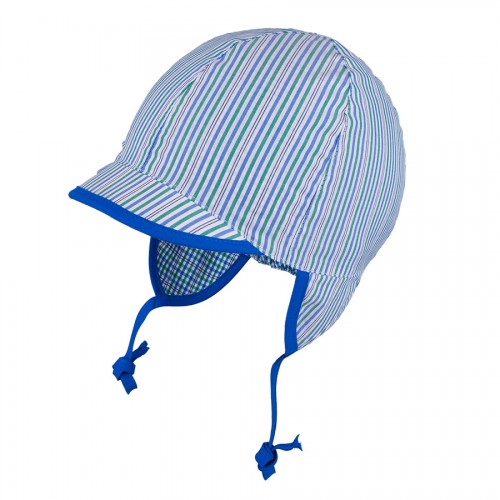 Двухсторонняя шапка с завязками для мальчика TuTu 3-004041 green