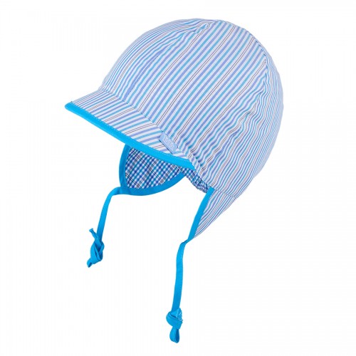 Двухсторонняя шапка с завязками для мальчика TuTu 3-004041 mint