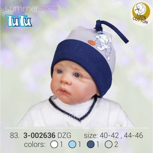 Трикотажная шапка для мальчика Tutu 3-002636