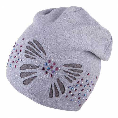 Шапка для девочки TuTu 3-004026 light grey