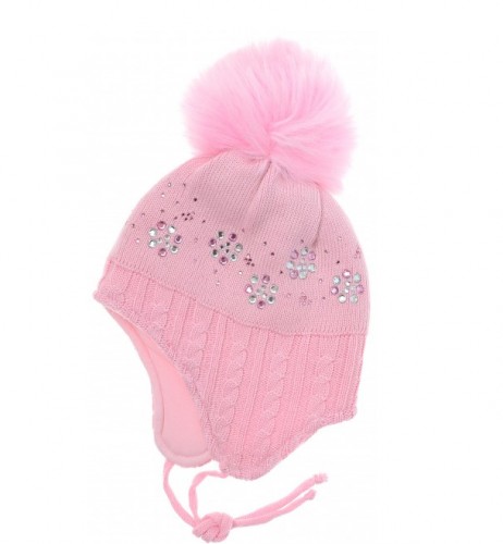 Шапка зимняя для девочки TuTu 3-001046 pink