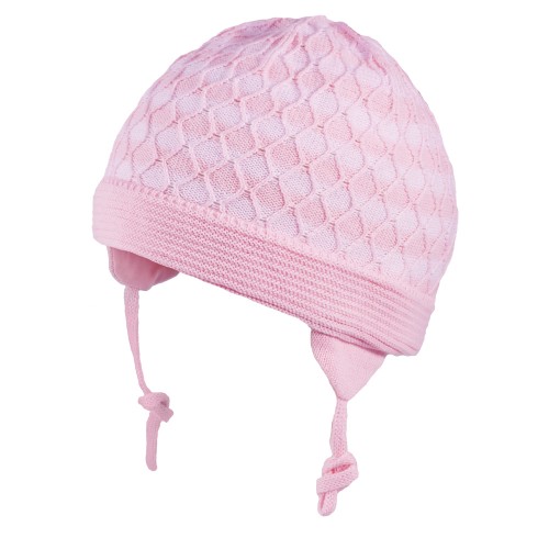 Шапка хлопковая для девочки TuTu 3-004627 pink