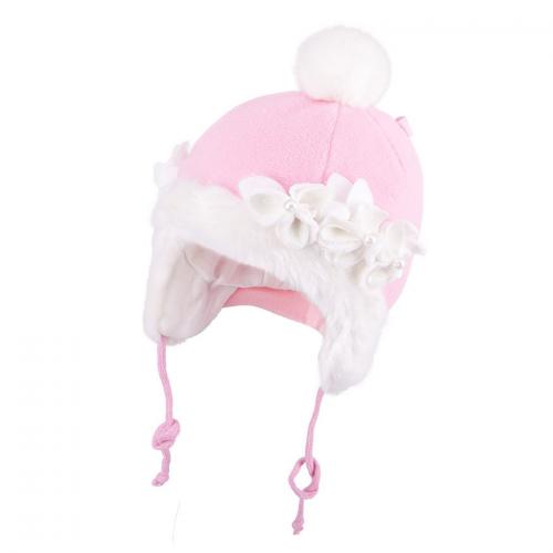 Шапка зимняя для девочки TuTu 3-002638 pink/ecru