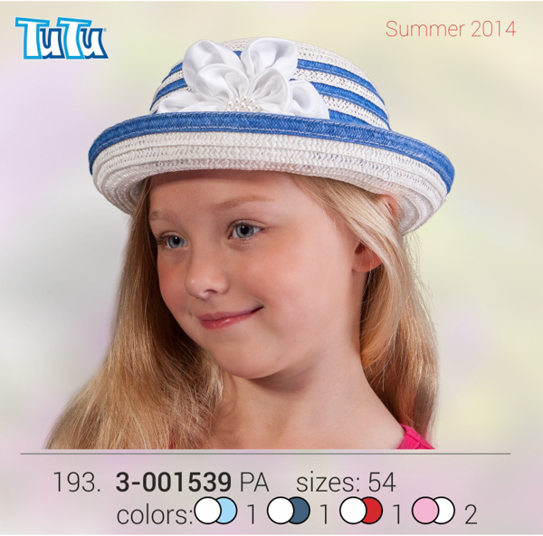 Шляпа для девочки TuTu 3-001539 navy