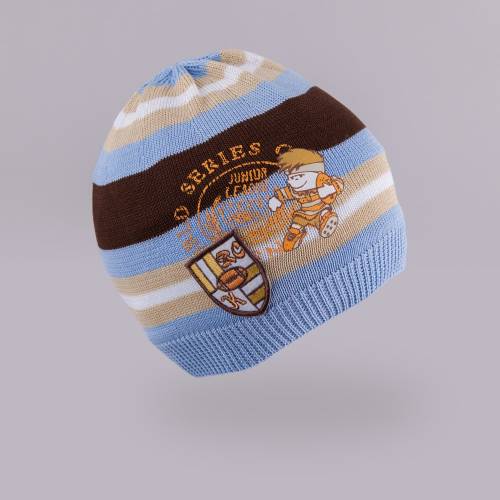 Хлопковая вязаная шапка для мальчика TuTu 3-002501 blue