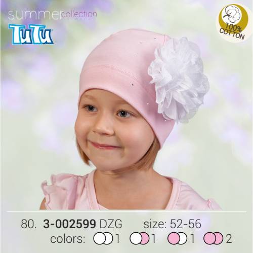 Шапка трикотажная для девочки TuTu 3-002599