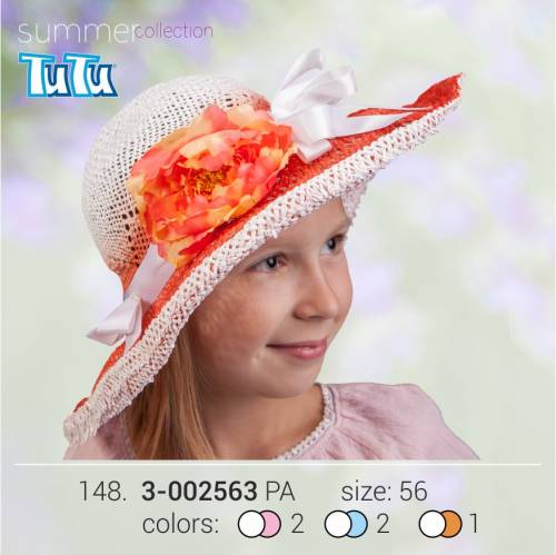 Шляпа для девочки TuTu 3-002563 orange